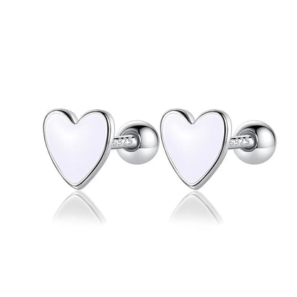 Aretes Corazón Esmaltado