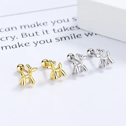 Aretes Perrito con Rosca