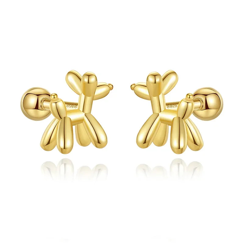 Aretes Perrito con Rosca