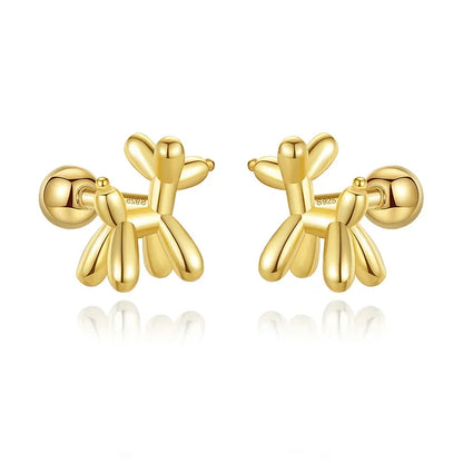 Aretes Perrito con Rosca