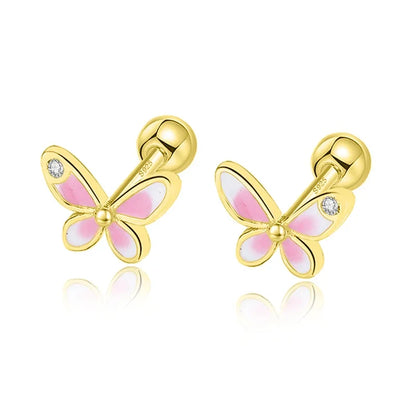 Aretes Mariposa y Osito con Rosca