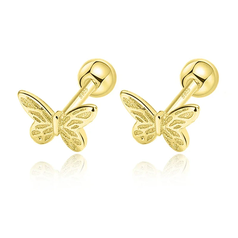 Aretes Mariposa y Osito con Rosca
