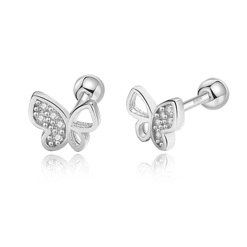 Aretes Mariposa y Osito con Rosca