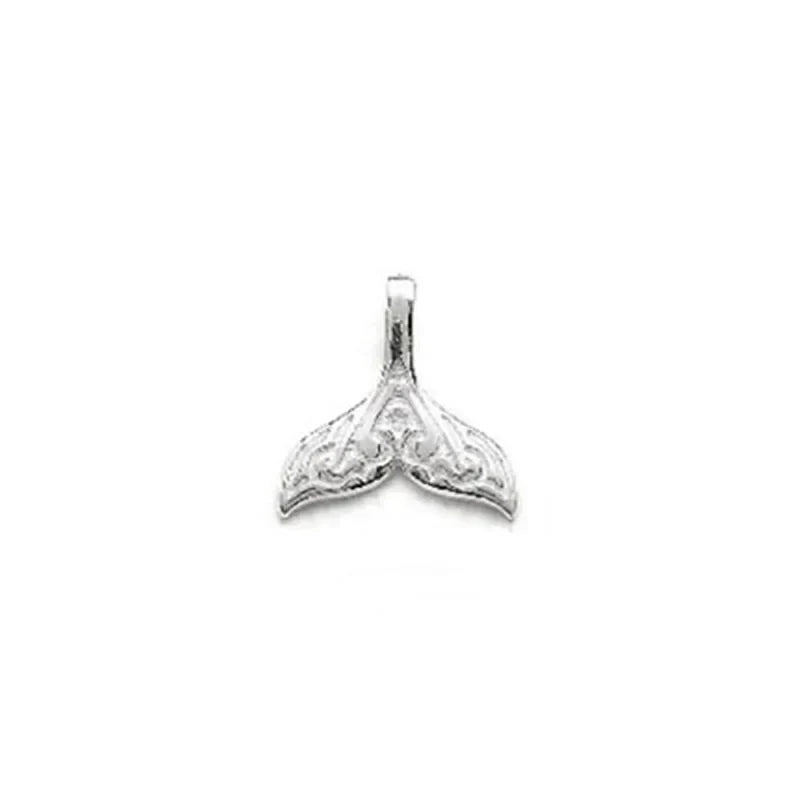 Dije Cola de Sirena Plateada o Envejecida