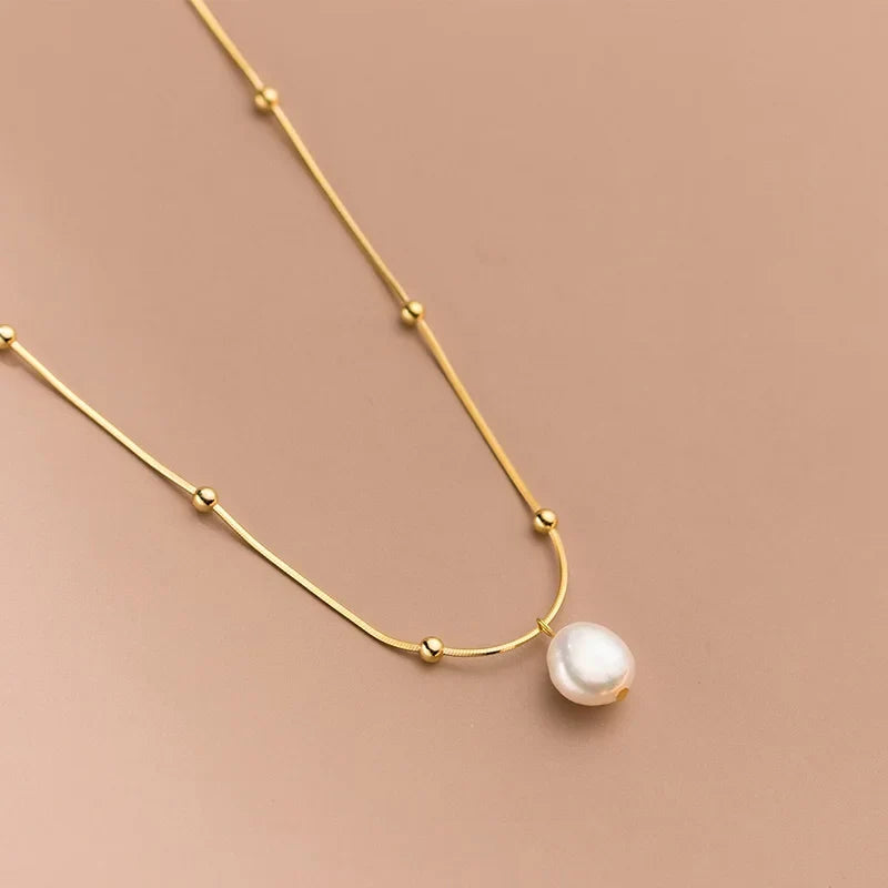 Collar de Perlas con Cadena