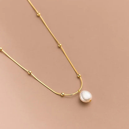 Collar de Perlas con Cadena