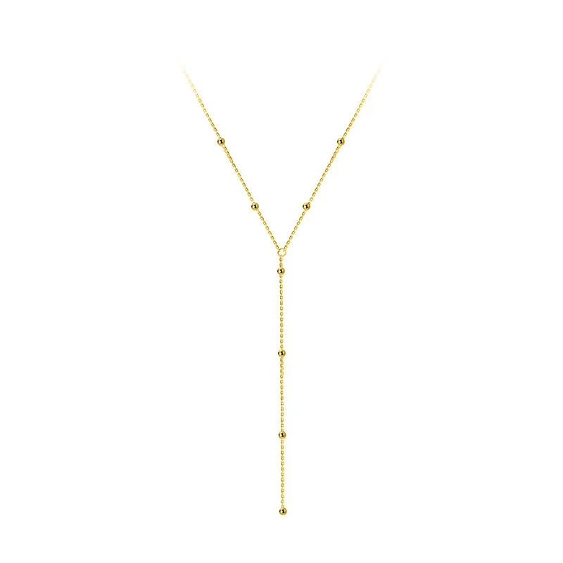 Collar con Flecos de Bolitas