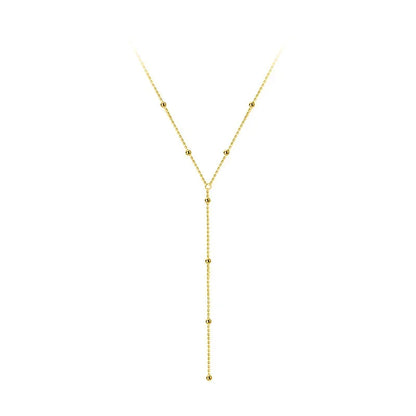 Collar con Flecos de Bolitas