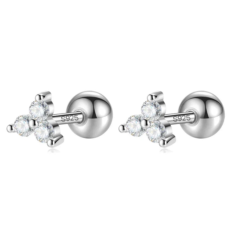 Aretes Triángulo con Zirconia