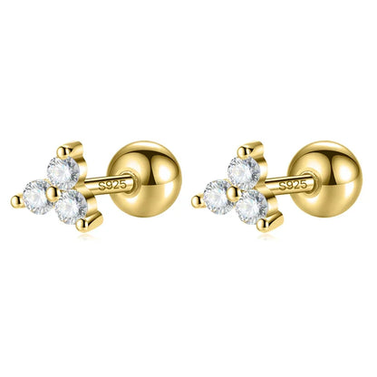 Aretes Triángulo con Zirconia