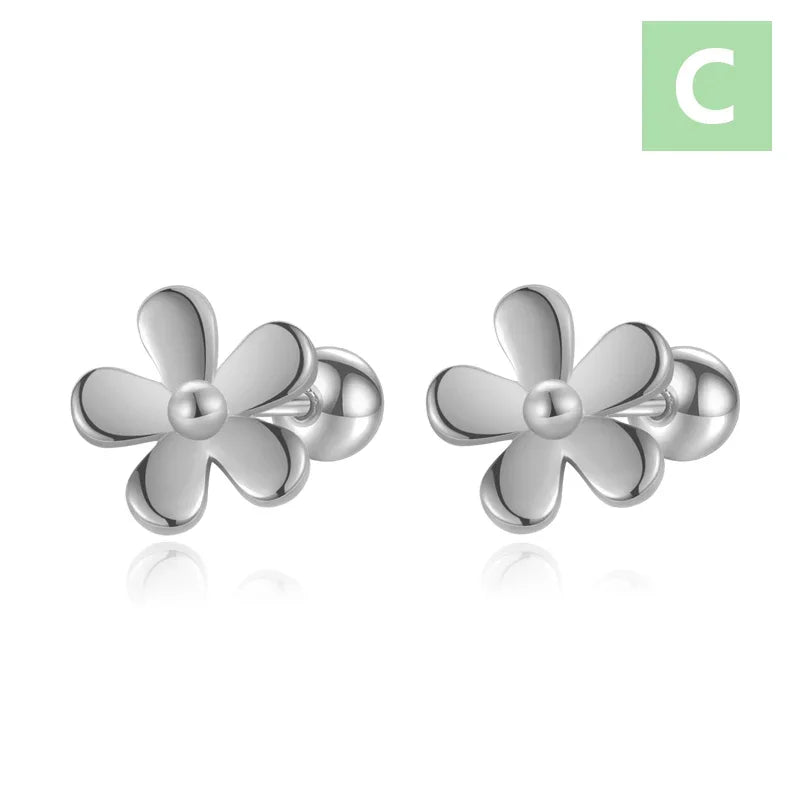 Aretes Flores Deslumbrantes con Zirconias