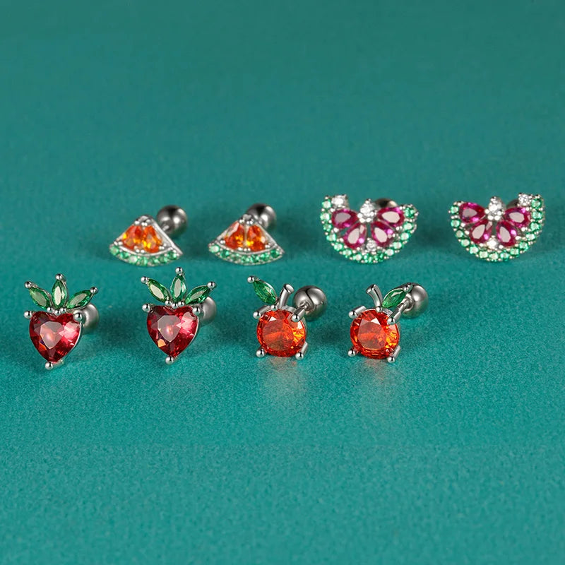 Aretes Frutitas con Zirconias