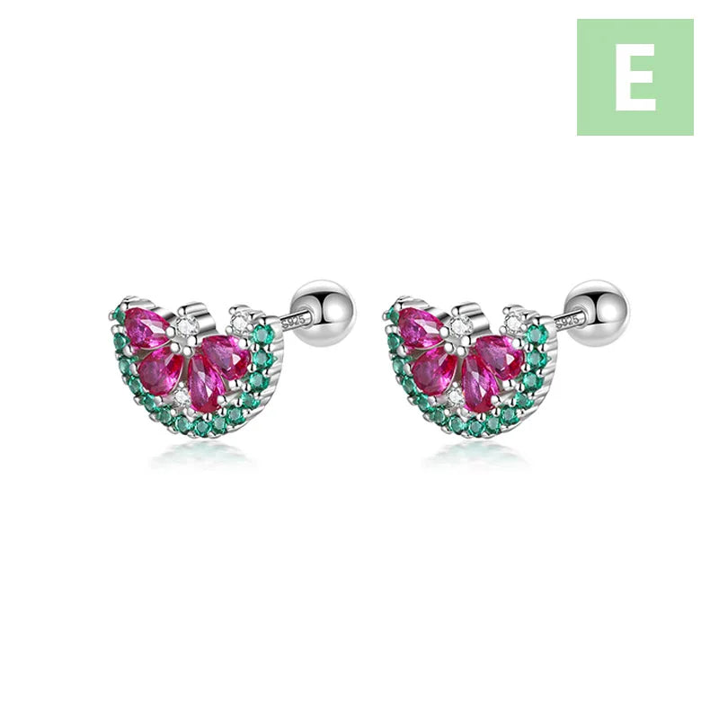 Aretes Frutitas con Zirconias