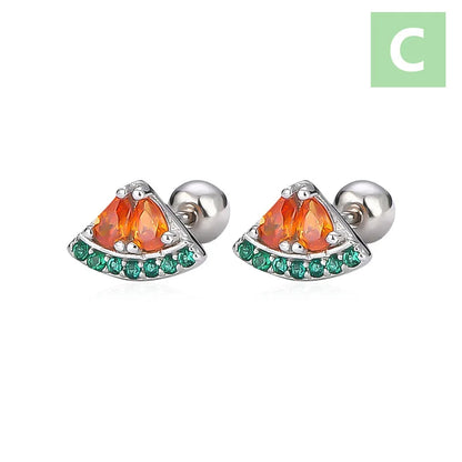 Aretes Frutitas con Zirconias