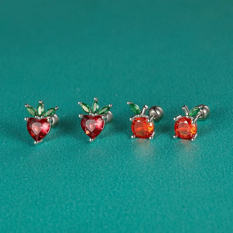 Aretes Frutitas con Zirconias