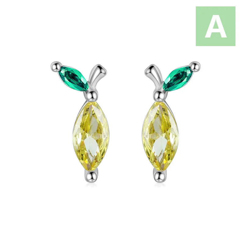 Aretes Frutitas con Zirconias