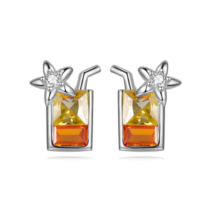 Aretes Corazón y Estrella con Zirconia