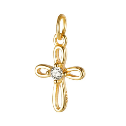 Dije Cruz Calada con Zirconia