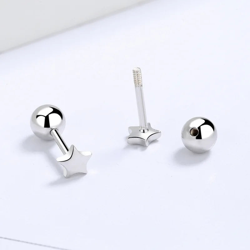 Aretes Mini Corazón o Estrella