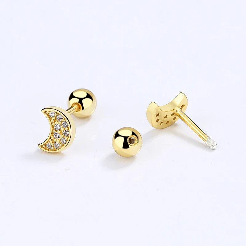 Aretes Luna de Rosca