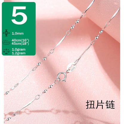 Collar Cadena Ondas, Serpiente o Bolitas