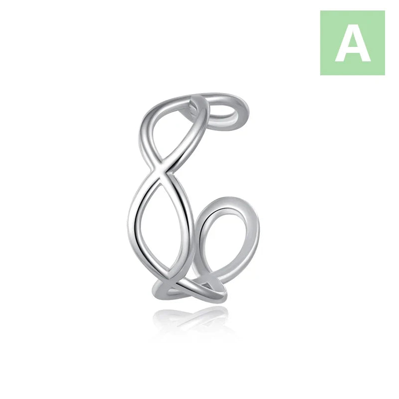 Aretes de Clip Geométricos en Ocho Estilos