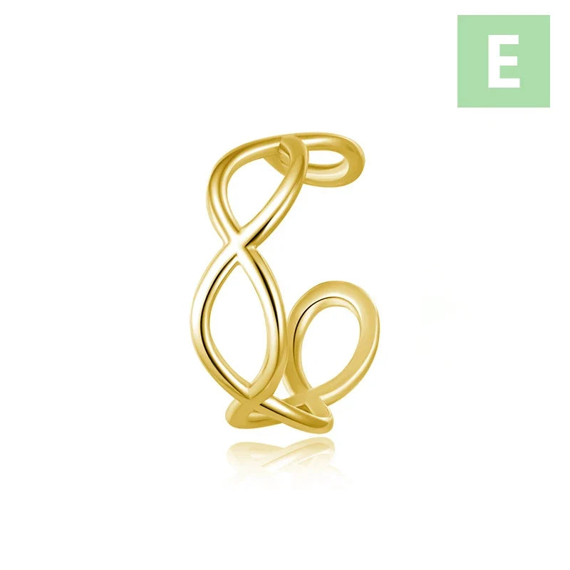 Aretes de Clip Geométricos en Ocho Estilos