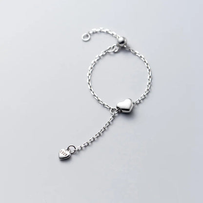 Anillo Abierto Cadena con Corazón