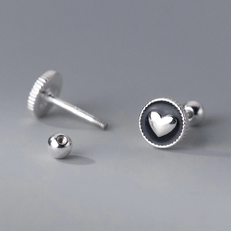 Aretes Corazón Romántico de Rosca