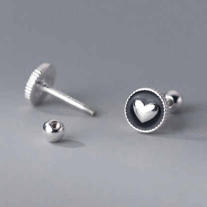 Aretes Corazón Romántico de Rosca