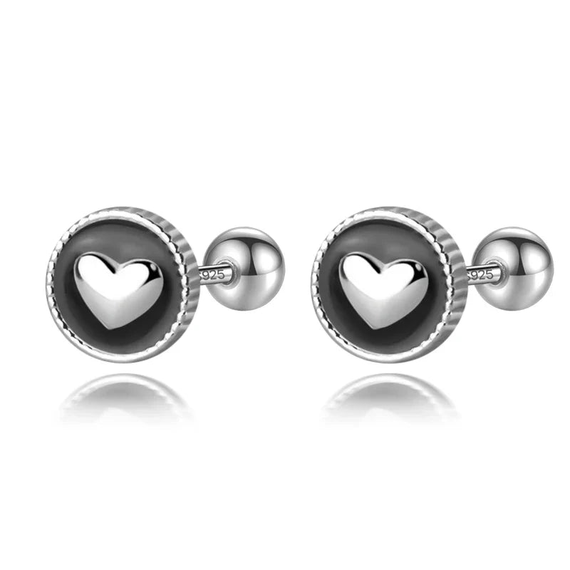 Aretes Corazón Romántico de Rosca
