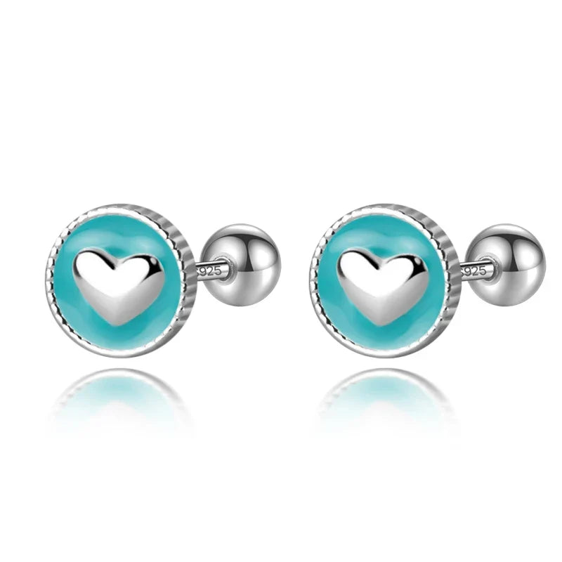 Aretes Corazón Romántico de Rosca