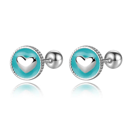 Aretes Corazón Romántico de Rosca