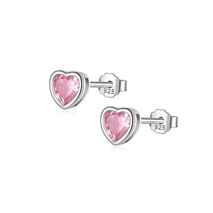 Aretes Corazón Brillante con Zirconia
