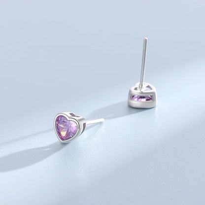 Aretes Corazón Brillante con Zirconia