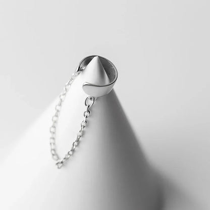Aretes de Clip Cadena Lisa