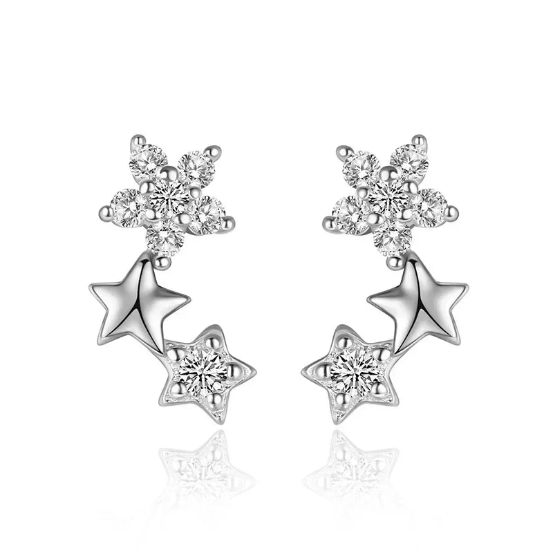 Aretes Estrella con Zirconia