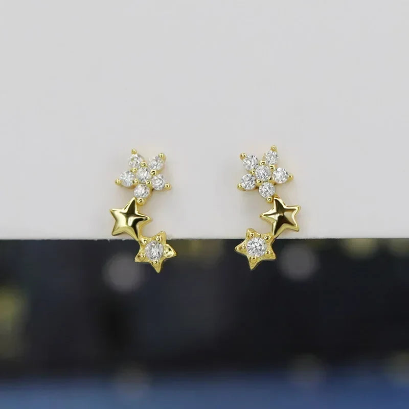Aretes Estrella con Zirconia