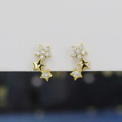Aretes Estrella con Zirconia