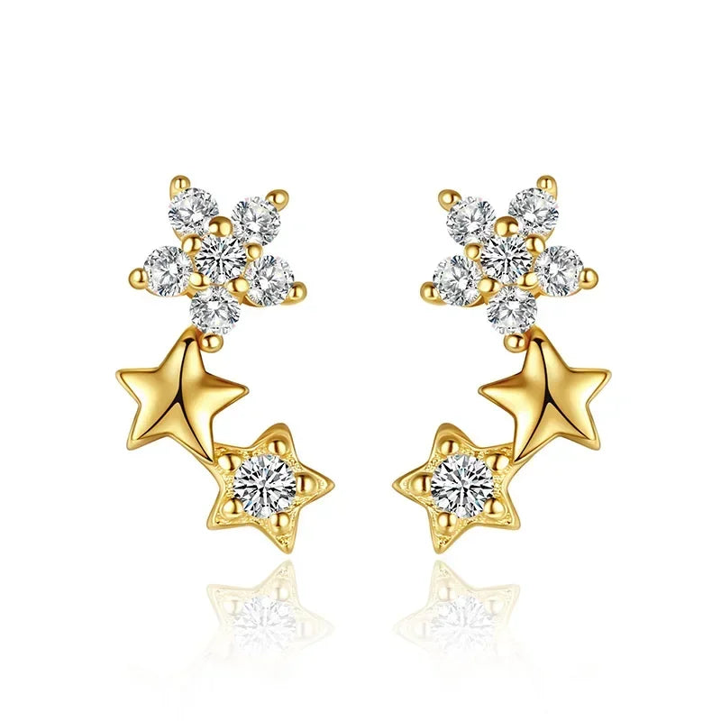 Aretes Estrella con Zirconia