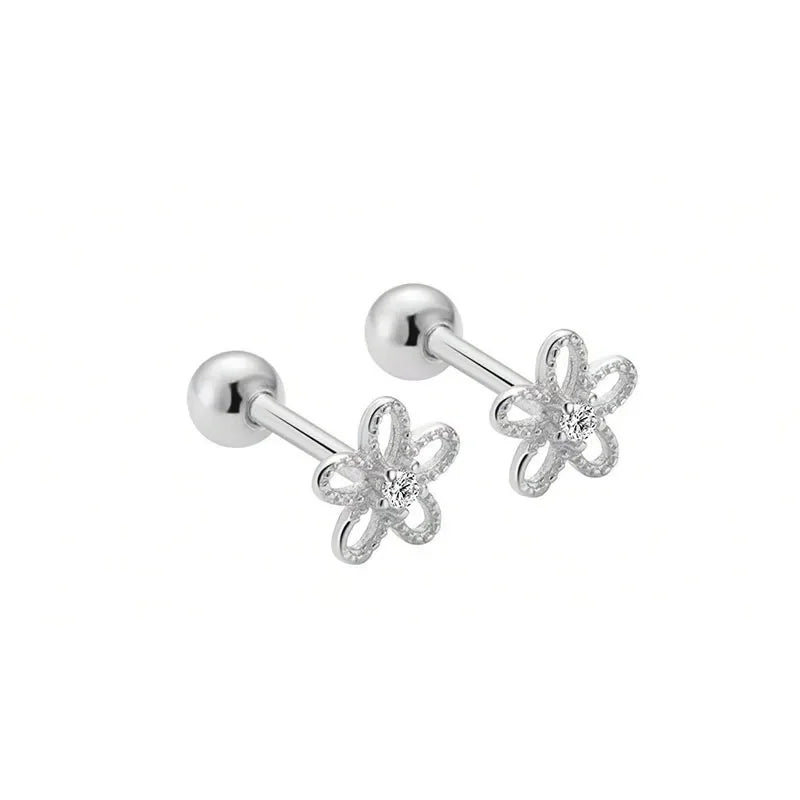 Aretes Trébol con Rosca