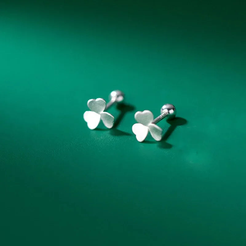 Aretes Trébol con Rosca