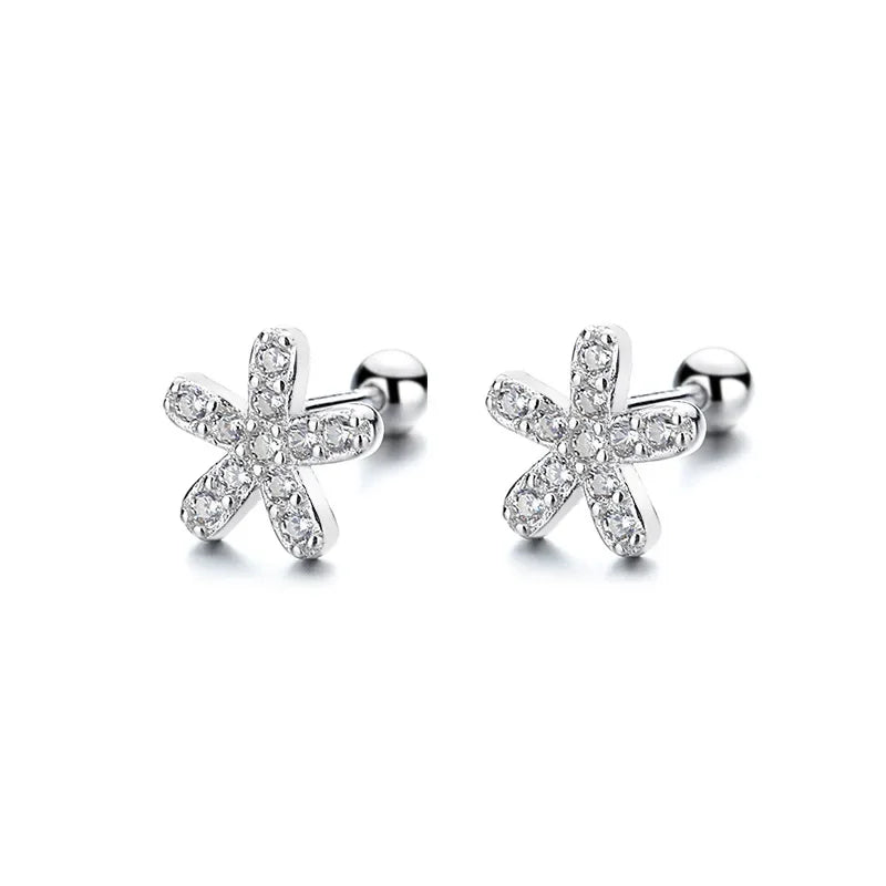 Aretes Trébol con Rosca