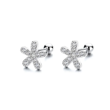 Aretes Trébol con Rosca