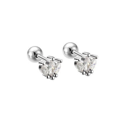 Aretes Trébol con Rosca