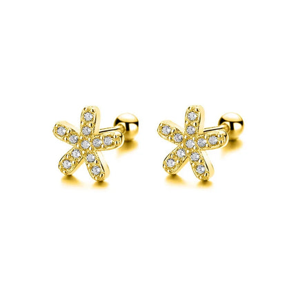 Aretes Trébol con Rosca