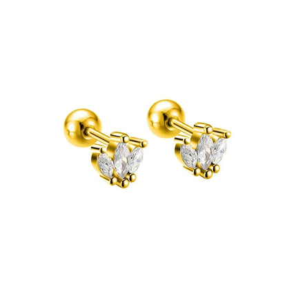 Aretes Trébol con Rosca