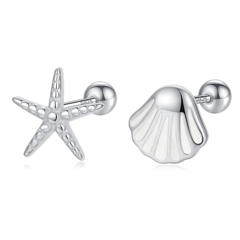 Aretes Asimétricos Conchita y Estrella de Mar