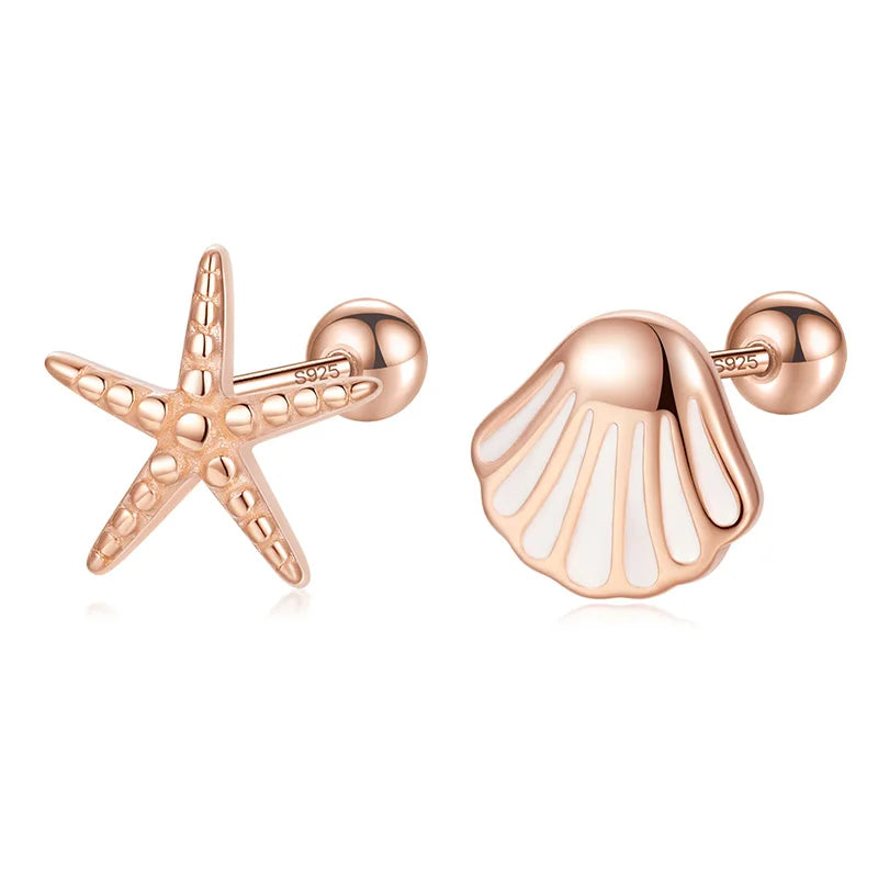 Aretes Asimétricos Conchita y Estrella de Mar