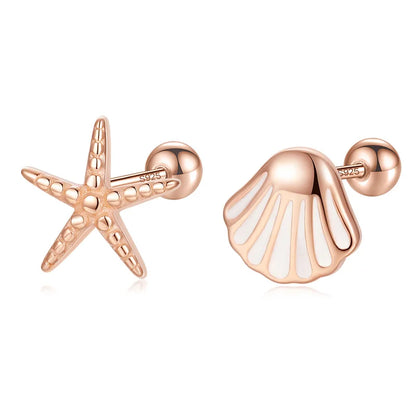 Aretes Asimétricos Conchita y Estrella de Mar